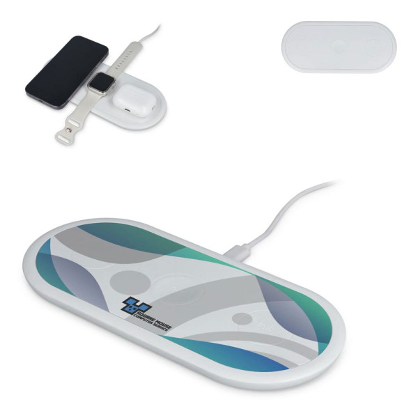 3-in-1 15 W Drahtloses Ladegerät für Handys, Apple Watch und AirPods.