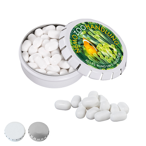 SUPER-MINI-Drück-mich-Dose mit tic tac