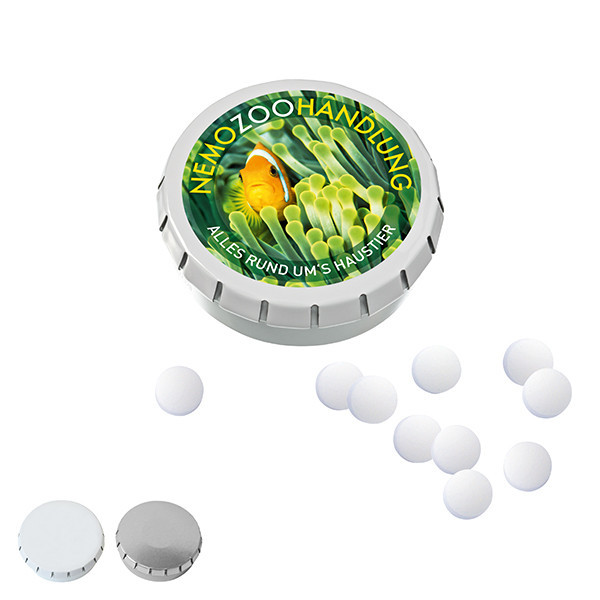 SUPER-MINI-Drück-m-Dose Pfefferminz